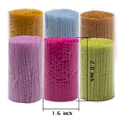Image of Beyond Your Thoughts DIY 27 Colors 10Pcs 2 in Latch Hook Kits Yarn Bundles for Kids Adult Handmake Craft Sewing Knitting YarnBlush