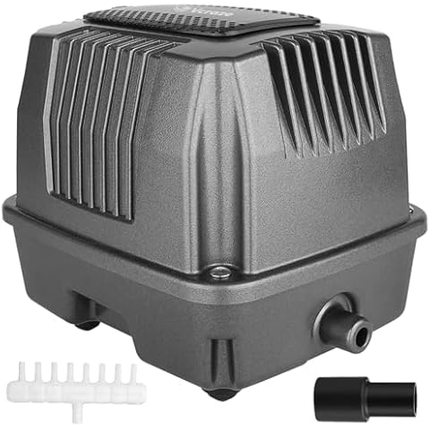 VCRAZE Powerful Linear Air Pump, KP-40 Pond Air Pump Pond Aerator, 635GPH Aeration System for Koi Pond Aeration, Aquarium, Waste Treatment, Fish Farm, Seafood Restaurant Cover