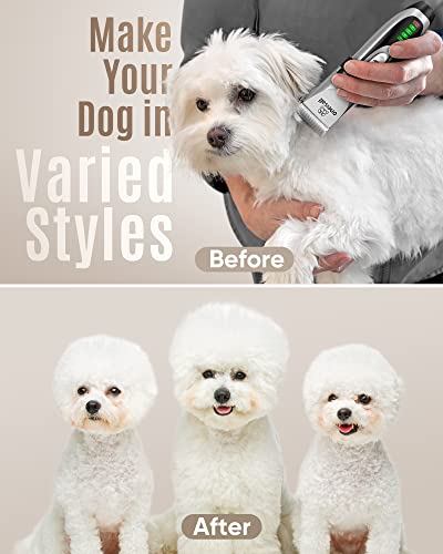 image for oneisall Low Noise 2-Speed Quiet Dog Grooming Kit - Rechargeable Cordl