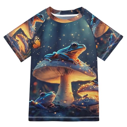 Boy Swimsuit Frog Mushroom Real Sunscreen T-Shirts Swimwear Sets UPF 50+