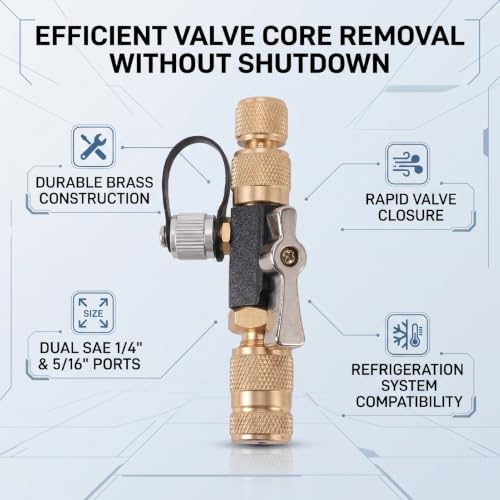 Extractor de núcleos de válvula de latón macizo Luocute con punta ajustable de precisión 4