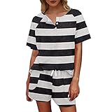 Mes Commandes Passées Et Ensemble imprimé Ensemble Manches Ensemble Femmes Haut décontracté Shorts avec Poche vêtements de Sport Ample Court Deux Boutons pièce Femmes Shorts Costume Courses Tissu