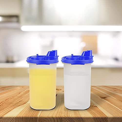 Image of Cutting EDGE 585 ML Smart Slim Oil Dispenser Airtight Light Blue (Set of 1) | BPA free food grade plastic material, recommended for storing oil, vinegar, Water, sauces, juice, kitchen Storage