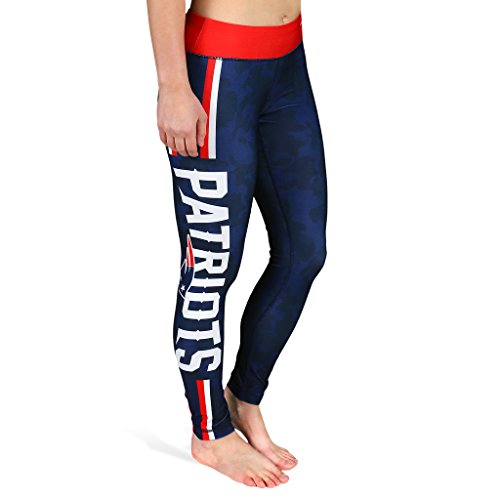 Forever Collectibles NFL Women's Team Stripe Leggings, New England Patriots