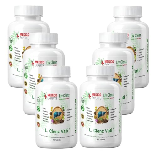 Image of L Clenz Vati - Liver Detox Supplement 360 Tabs (500 mg) | Potent Kutki, Dandelion & 9 liver detox ayurvedic herbs | Helps Repairing Liver From Alcoholic & Fatty Liver (3 Months)