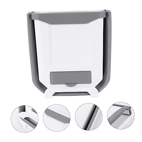 Caneca de basura rectangular colgante para cocina blanca