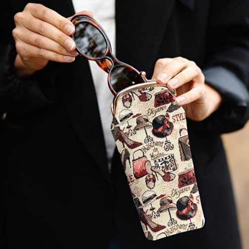 Signare Tapestry Glasses Case for Women Eyeglass Case with Floral Design