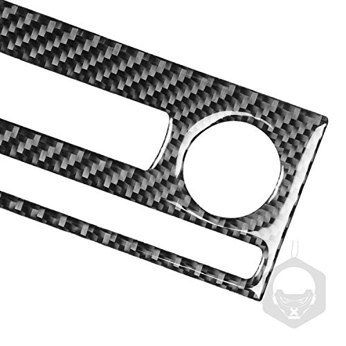 For Chevrolet Corvette C6 2005 2006 2007 Only Left Kit Central Control Panel Frame Outside Console Panel Surround Interior Stickers RRX Carbon Fiber Accessories With Emergency Light Trim (center d)