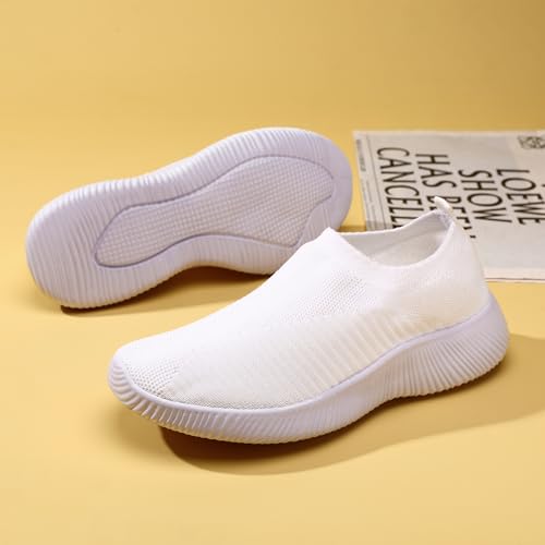 Image of DLWKIPV Womens Slip on Walking Tennis Shoes for Women Work Running Athletic Gym Sports Sneakers Lightweight Casual Shoe
