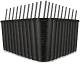 24 Piezas Vasos Reutilizables de Plástico, Tazas de Plástico con Tapas y Popotes 710 ml, Vasos Purpurina para Fiestas,...