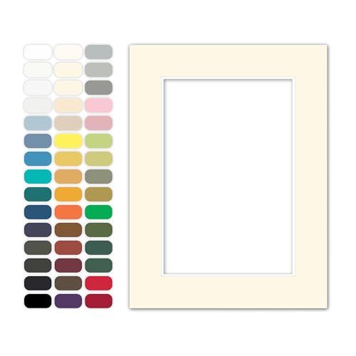Poster Master Antique White Matboard 4-Ply Acid-Free Picture Mat Board with 45 Beveled Cut Made in USA Custom Cut to Any Size 1/16 Thickness for Framing & Displays