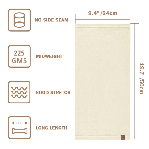 Image of ACUSHLA 100% Merino Wool Neck Gaiter Men Women Winter Ski Face Mask Scarf