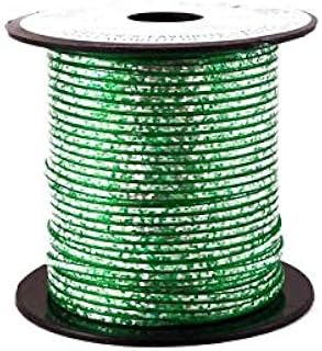 Green Holographic Plastic Craft Lace Lanyard Gimp String Bulk 50 Yard Roll