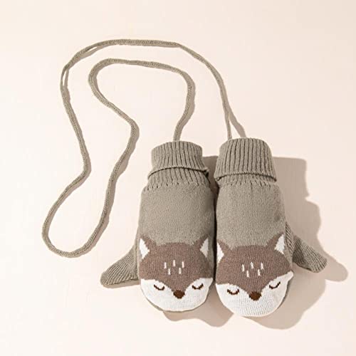Gorro, guantes y bufandas gruesos infantiles para evitar el frío en invierno 3