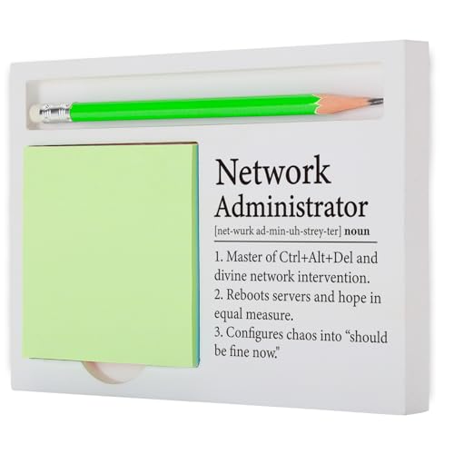 SOSREBEDR Funny Network Administrator Gift, Wooden Desk