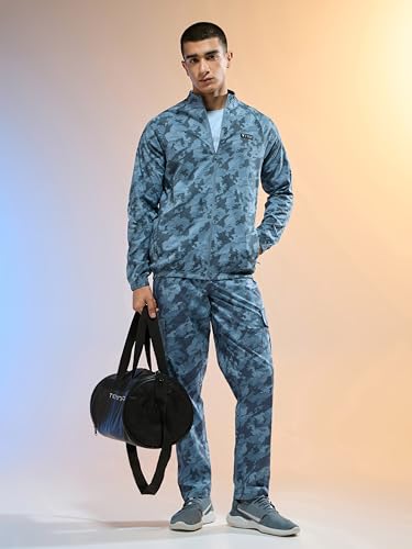Image of TECHNOSPORT Men's Slim Fit Printed Regular Jacket With TS Flexi, SPF50+, Quick Dry for Regular Use