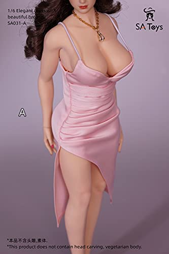 Obest 1/6 Scale Figure Doll Clothes, Evening Gown Dress, Outfit Costume For 12 Inch Female Action Figure Phicen/Tbleague(Sa031A) #TOP8