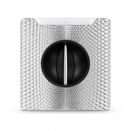 Cigar Cutter Stainless Steel V Cut，Suitable for Max 60 Ring Gauge Cigars, Cigar Accessories Gift for Men (Sliver)
