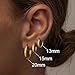 M MOOHAM Hoop Earrings for Women - 14k Gold Plated Cartilage Hypoallergenic Mini Small Hoops Earrings for Women Jewelry 13mm