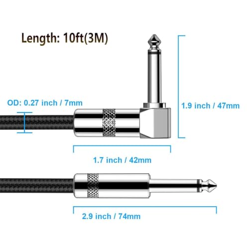 Cable de guitarra reforzado y estable para sonido sin interferencias en estudio 5