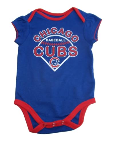 VF Chicago Cubs Girl's Team Logo Infant Creeper Bodysuit - Team Colors (Blue, 18 Months, Chicago Cubs)