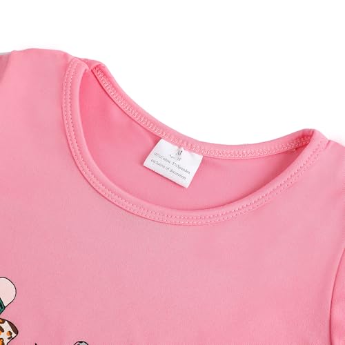 Toddler Girls T-Shirts Back to School Short Sleeve Kids T Shirts Cotton Girls Summer Tops 3-8Y2