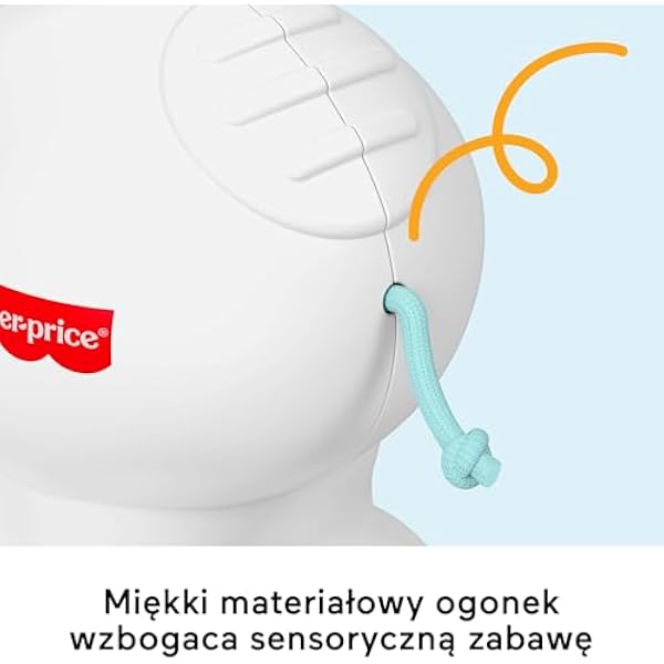 Fisher-Price Белый медведь на колесах Ползи за мной Транспортное средство на тему животных ползающая обучающая игрушка для малышей от 9 месяцев JDL63