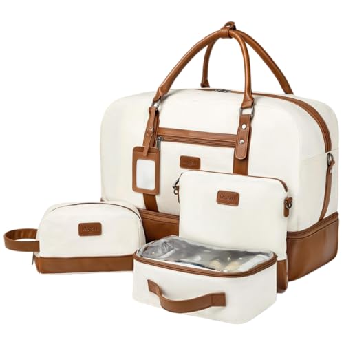 4PCS Weekender Bags for Women Large Overnight Weekend Travel Duffel Bags
