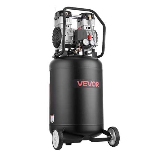 VEVOR 20-Gallon Air Compressor, 2HP 4.5 SCFM at 90PSI, Max 125PSI Pressure Oil-Free Air Compressor Tank, Portable on Wheels for Auto Repair, Tire Inflation, Spray Painting, Woodwork Nailing, 120V by VEVOR - Used condition - US$385.61
