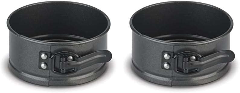 Cuisinart 086279084958 Mini-Metal-Bakeware, molde de forma de resorte, aleación de acero (paquete de 2)