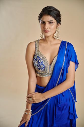 Ropa de fiesta para mujer Indian 11368 estilo Drep corte estilizado 3