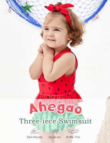 image for Ahegao Toddlers Swimsuits Girls One Two Years Old Baby Girls 2pcs Beac