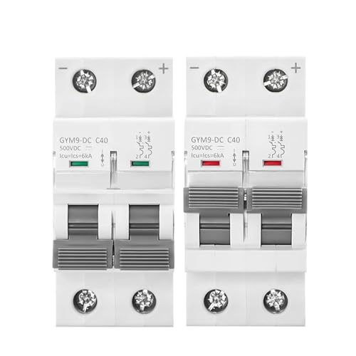 Din Rail DC MCB 6KA 2P 500V Circuit Breaker DC 6A 10A 16A 20A 25A 32A 40A 50A 63A HAFHNRUY(50A)