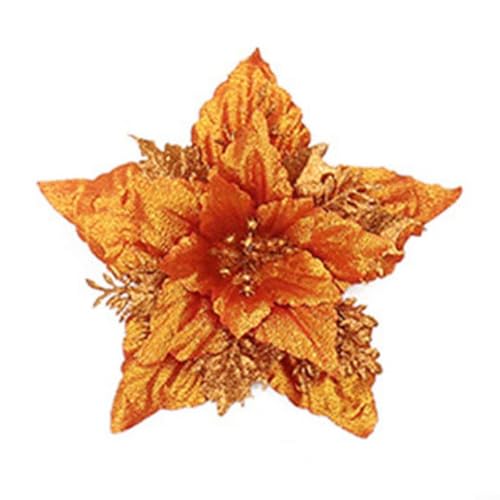 Lastdaytime Set mit 5 glitzernden Weihnachtsstern-Blumen für...