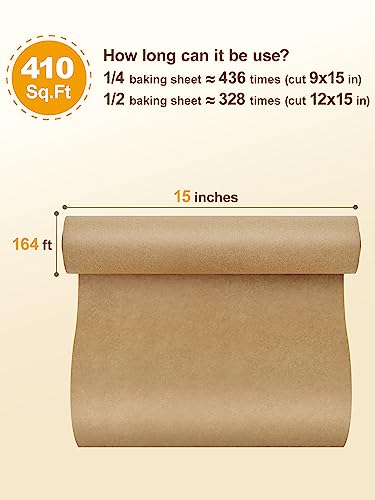 SMARTAKE Unbleached Parchment Paper Roll Two-Pack #TOP12