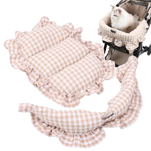 Alfombra de cochecito para mascotas – Cojín extraíble suave con capa de confort lavable, inserto de soporte para gatos y camas de cochecito para perros | Acolchado de viaje