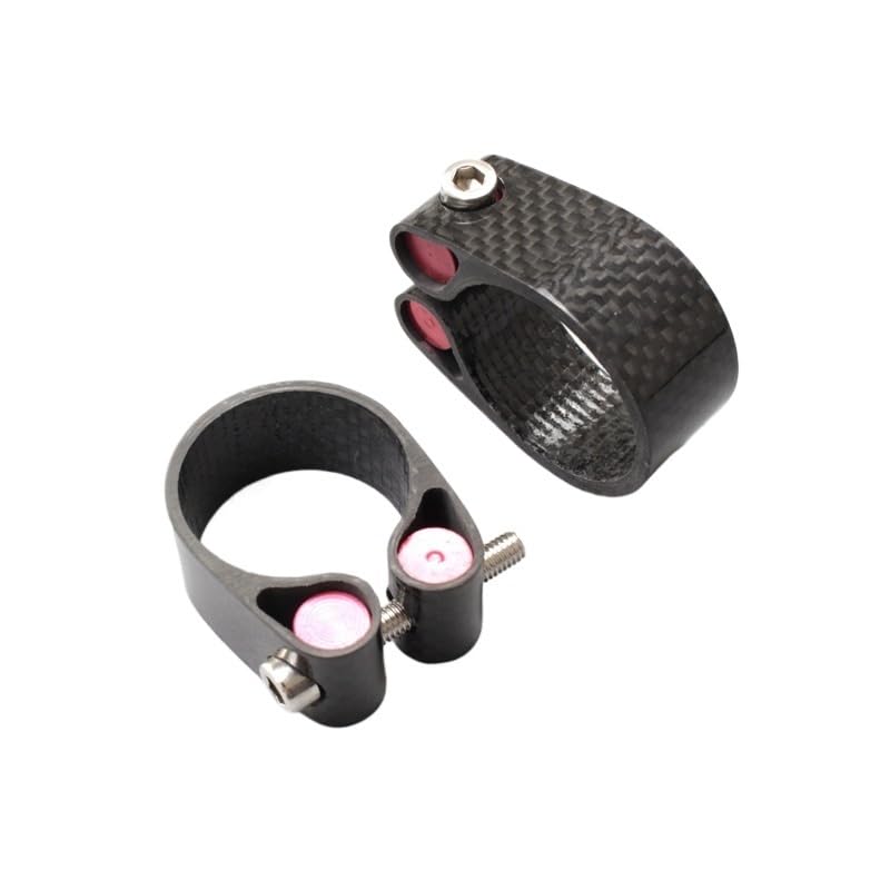 Abrazadera Sillin Abrazadera for tija de sillín bicicleta carbono, 27,2/31,6 mm, abrazaderas for tubo 30,8, piezas universales for montaña, BMX y carretera(Open-matte-30.8mm)