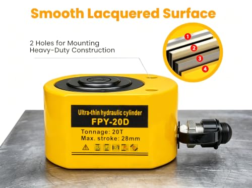 Image of Jooptoolwook 20T Multi-Section Low Profile Hydraulic Ram Jack, 1.1 inch