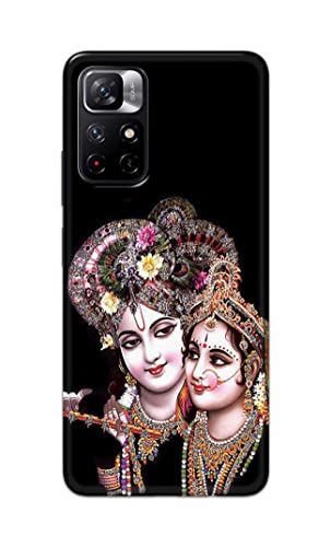 Image of PRINTFIDAA� Printed Hard Back Cover Case for Mi Redmi Note 11T 5G | Mi Redmi Note 11S 5G Back Cover (Radha Krishna) -2808
