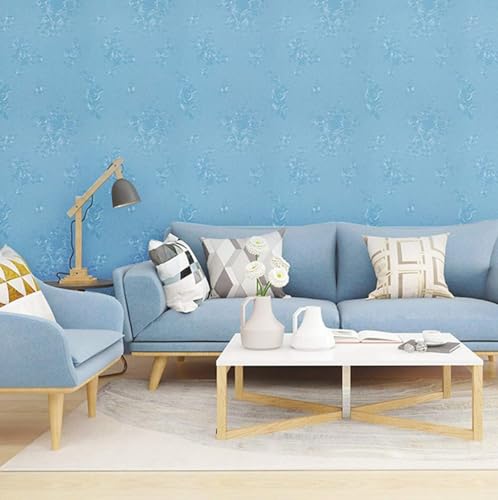 Image of VOLITO Self-Adhesive Wall Sticker Waterproof Anti Mode and Heat Resistant Drawer Kitchen Oil Proof Foil Stickers Kitchen Wallpaper (45x500cm) (V-Blue Flower)