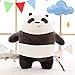 YJTT Anime Dibujos Animados Los Tres Osos Desnudos Muñeca de Peluche Muy Suave Lindo Panda PUSA Polar Oso Tedda Relleno de Peluche Regalos de decoración (Color : Black and White, Talla : 38 40cm)