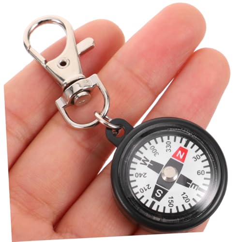 Brújula portátil de plástico con llavero pequeña para senderismo, brújula de bolsillo para exteriores, equipo de supervivencia para camping y hombres miniatura 4