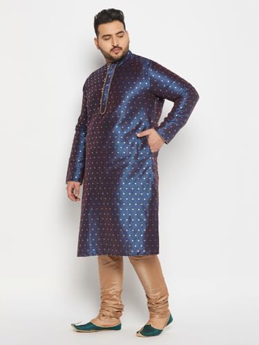 Image of Vastramay Plus Men's Silk Blend Kurta Pyjama Set