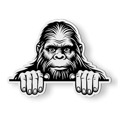 Bigfoot Peeking Magnet for Car Fridge Locker - 5" Sasquatch Magnet