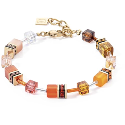 Image of Coeur de Lion GeoCUBE® Iconic Bracelet Sunset Gold, Stainless Steel