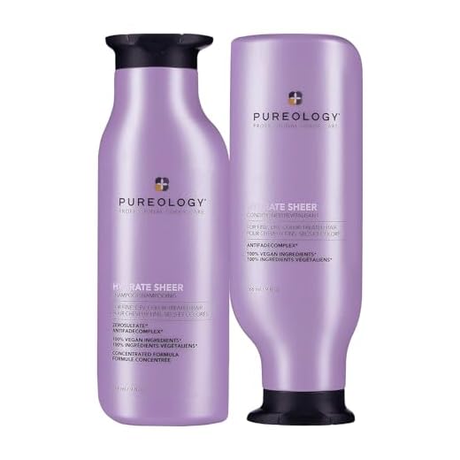 Pureology Hydrate Sheer Nourishing Shampoo | For Fine, Dry Color Treated Hair | Sulfate-Free | Silicone-Free | Vegan