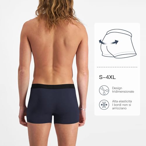 Fullluwaa Boxer Uomo Cotone, Confezione da 10, Elastico...
