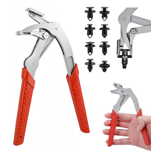 Car Clip Pliers & Trim Removal Tool Automotive Clip Removal Tool for Plastic Fasteners Professional Multi-Functional Panel Removal Pliers for Push Pin & Door Trim Disassembly Without Damage