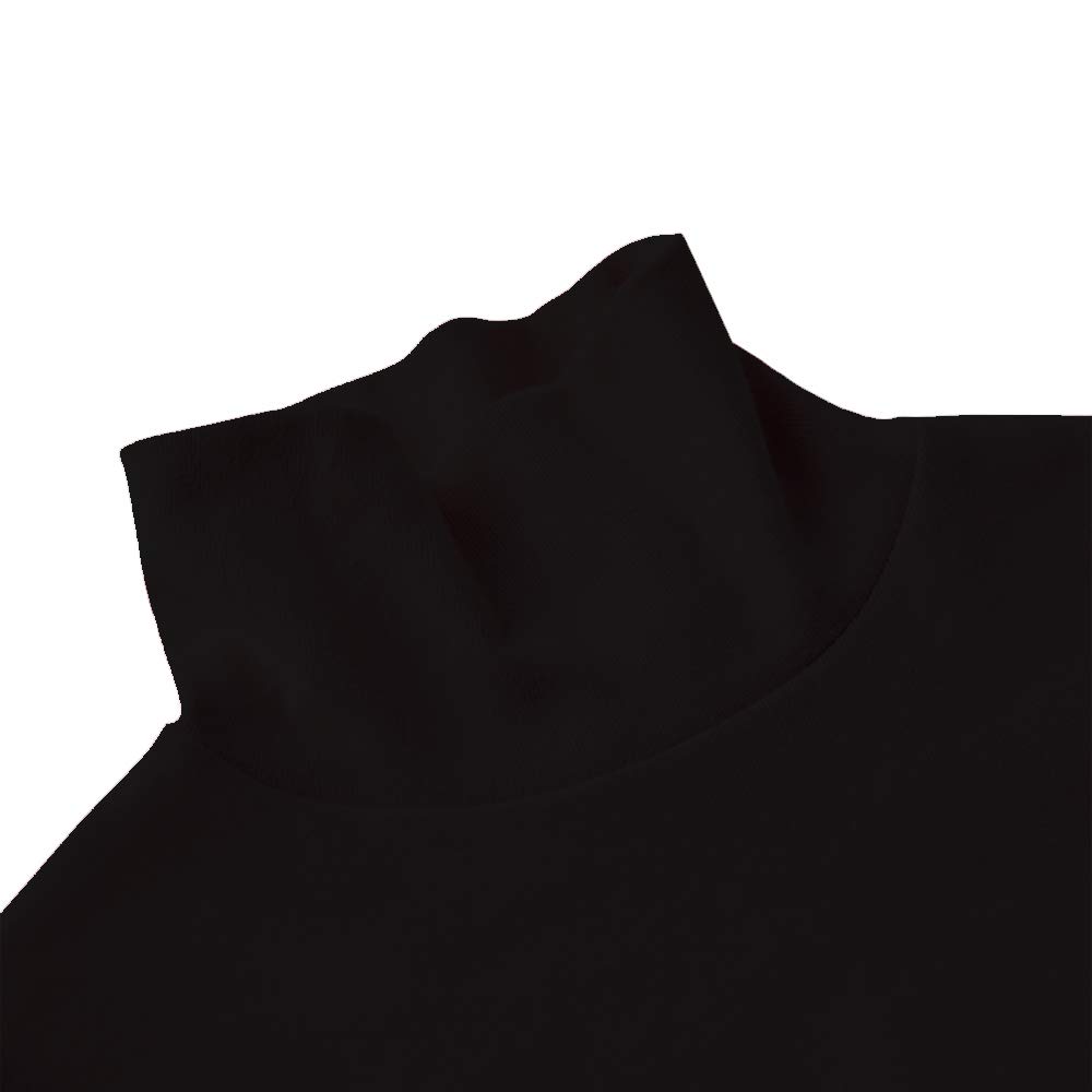 Spring&Gege Camiseta de algodón sólido con cuello alto para niñas