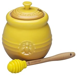 Le Creuset Steinzeug Honigtopf mit Löffel